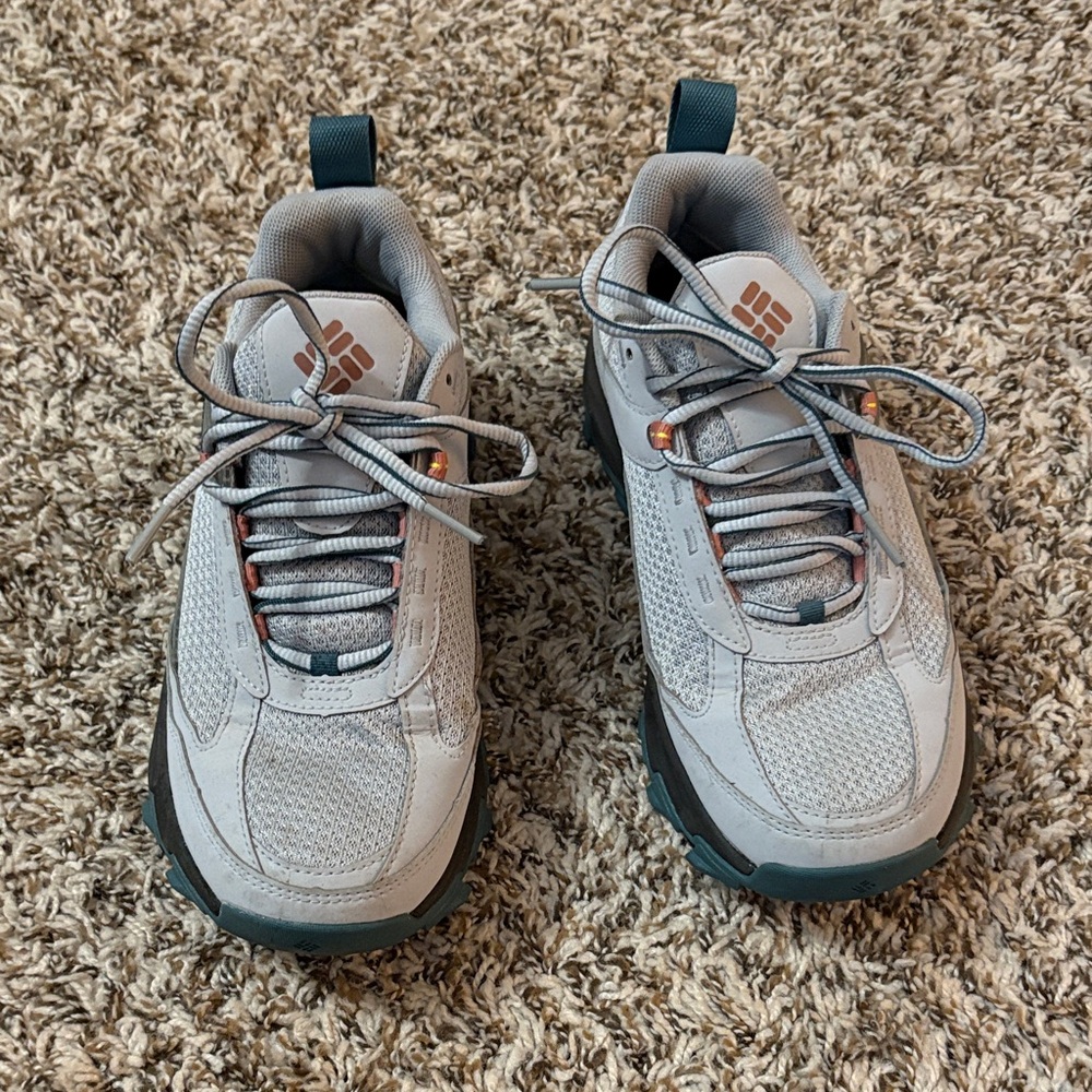 Columbia Light Blue and Gray Trail Shoes